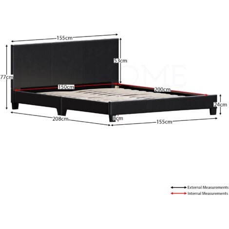 twin bed frame measurements