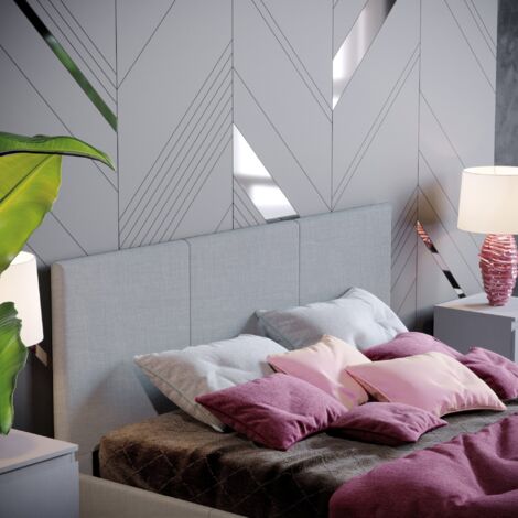 Victoria 4ft6 Double Fabric Bed Frame, Light Grey Linen, 190 x 135 cm