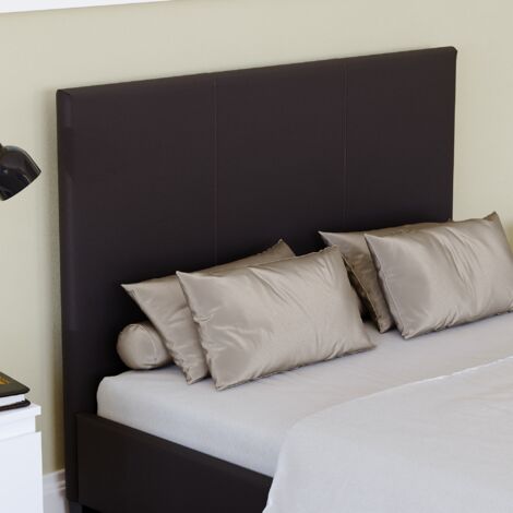 Lisbon 3ft Single Faux Leather Bed Frame, 90 x 190 cm, Brown