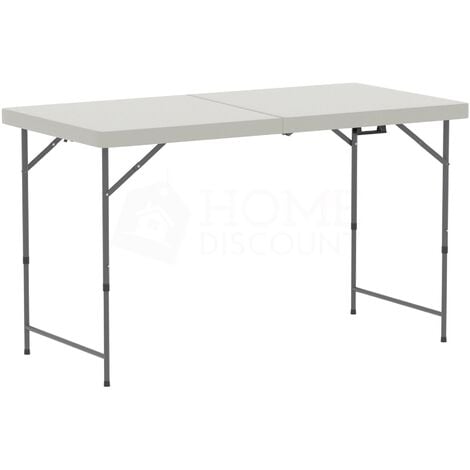 4ft Folding Table Camping Dining Heavy Duty Trestle Garden Outdoor Picnic Party Table