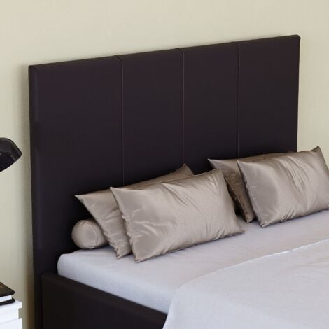 Lisbon 3ft Single Faux Leather Ottoman Bed Frame, Brown, 190 x 90 cm