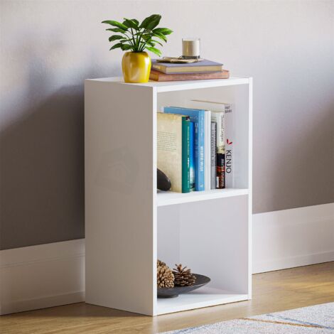Oxford 2 Tier Cube Bookcase Shelving Storage Unit, White