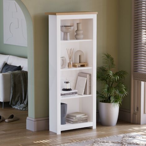 Arlington 4 Tier Bookcase Shelving Storage Unit, White