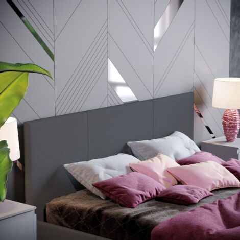 Victoria 5ft King Size Fabric Bed Frame, Dark Grey Linen, 200 x 150 cm