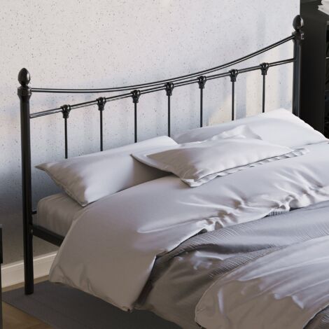 Paris 5ft King Size Metal Bed Frame, 150 x 200 cm, Black