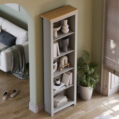 Arlington 5 Tier Bookcase Shelving Storage Unit, Grey