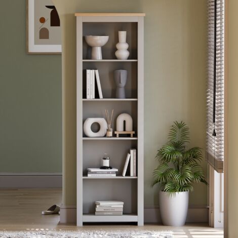 Arlington 5 Tier Bookcase Shelving Storage Unit, Grey
