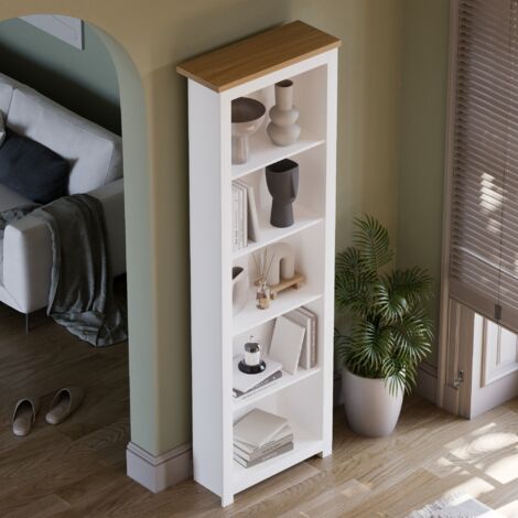 Arlington 5 Tier Bookcase Shelving Storage Unit, White