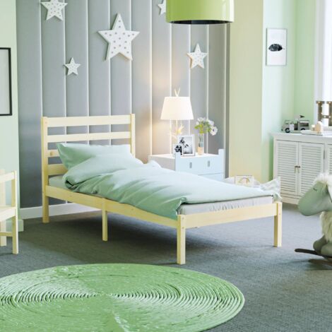 Libra 3ft Single Solid Wood Bed, Pine, 190 x 90 cm