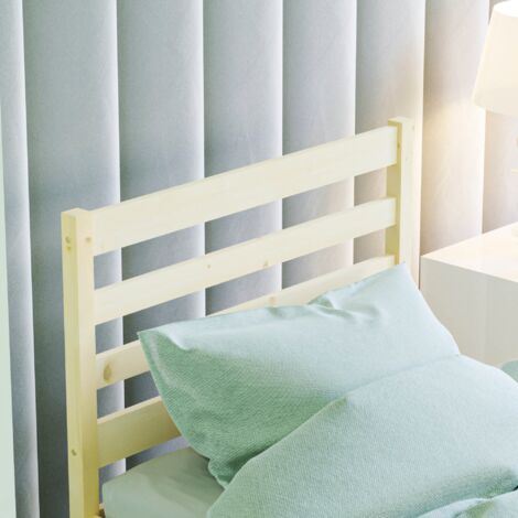 Libra 3ft Single Solid Wood Bed, Pine, 190 x 90 cm