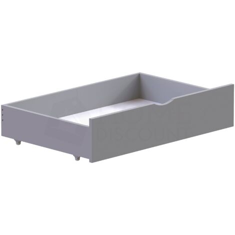 Libra 2 Piece Solid Pine Wood Underbed Drawers, Grey