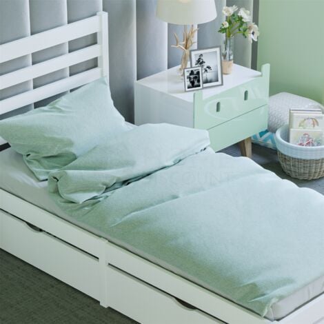 Libra 3ft Single Solid Wood Bed, 190 x 90 cm & 2pc Underbed Drawers, White