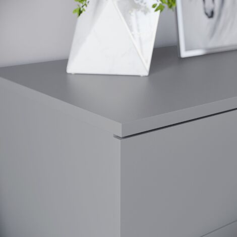 Riano 5 Drawer Chest of Drawers Bedroom Storage Furniture, Grey