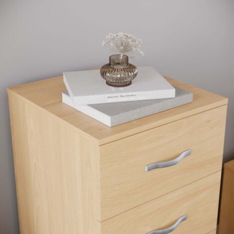 Riano 5 Drawer Narrow Chest Tall Storage Unit Bedroom Furniture Cabinet, Pine