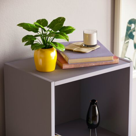 Oxford 5 Tier Cube Bookcase Shelving Storage Unit, Grey