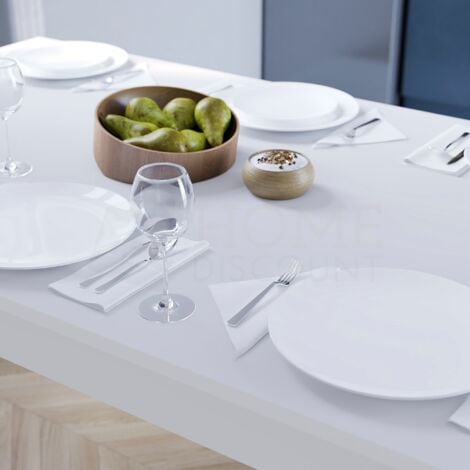 Medina 6 Seater Dining Table MDF Wood, 150 x 90 cm, White