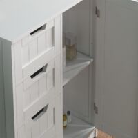 Priano 4 Drawer 1 Door Freestanding Cabinet Bathroom Storage Cupboard, White