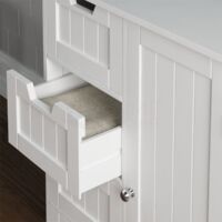 Priano 4 Drawer 1 Door Freestanding Cabinet Bathroom Storage Cupboard, White