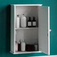 Priano 1 Door Bathroom Cabinet Mirrored Wall Mounted Cabinet, White