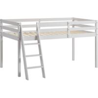 Sydney 3ft Single Solid Pine Wood Bunk Bed, 90 x 190 cm, White