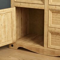 Corona Solid Pine Sideboard 1 Door 3 Drawer Cabinet Cupboard Storage