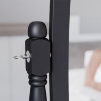 Nishano Freestanding Cheval Mirror Oval Bedroom Vanity Mirror, Black