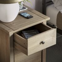 Panama 3 Drawer Bedside Table Cabinet Chest Nightstand Solid Pine Bedroom Furniture