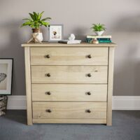 Panama 4 Drawer Chest of Drawer Solid Pine Bedroom Storage Furniture
