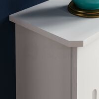 Chelsea Radiator Cover MDF Modern Cabinet Slatted Grill, White, Medium