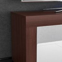 Eclipse LED TV Unit Cabinet Stand 2 Door Modern High Gloss Cabinet Unit, Walnut & White