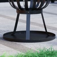 Steel Brazier Square BBQ Fire Pit Grill Patio Garden Outdoor Camping Heater Log Burner