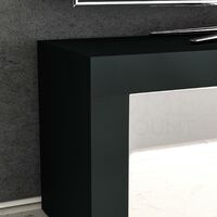 Eclipse LED TV Unit Cabinet Stand 2 Door Modern High Gloss Cabinet Unit, Black & White