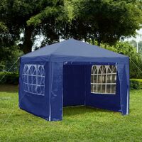 3x3m Gazebo With Sides Outdoor Garden Heavy Duty Party Tent, Blue