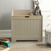 Priano Toy Box Storage Ottoman Bench Seat Bedroom Hallway Chest, Grey