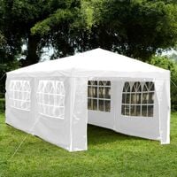 3x6m Gazebo With Sides Outdoor Garden Heavy Duty Party Tent, White