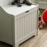 Priano Toy Box Storage Ottoman Bench Seat Bedroom Hallway Chest, White