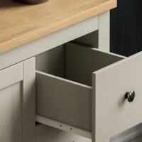 Arlington Sideboard 3 Drawer 1 Door Cabinet Cupboard Storage, Grey