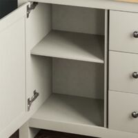 Arlington Sideboard 3 Drawer 1 Door Cabinet Cupboard Storage, Grey