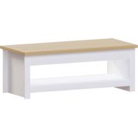 Arlington Coffee Table With Shelf Living Room Furniture, White