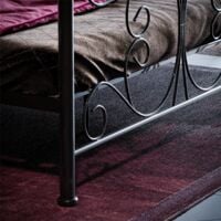 Chicago 4ft6 Double Metal Bed Frame, Black, 190 x 135 cm