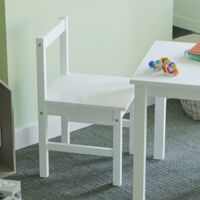 Pisces Kids Table & Chair Solid Pine Childrens Activity Desk, White