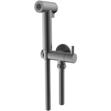 Idroscopino wc doccetta ottone portatile shutoff monogetto con leva ogomondo kit finitura- canna di fucile tondo - confezione 1
