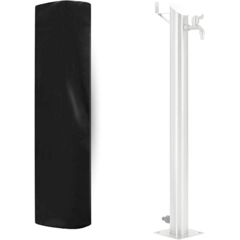 Fontana da giardino a colonna esterno in acciaio inox con cover impermeabile  modello tiglio - confezione 1 (1/5)