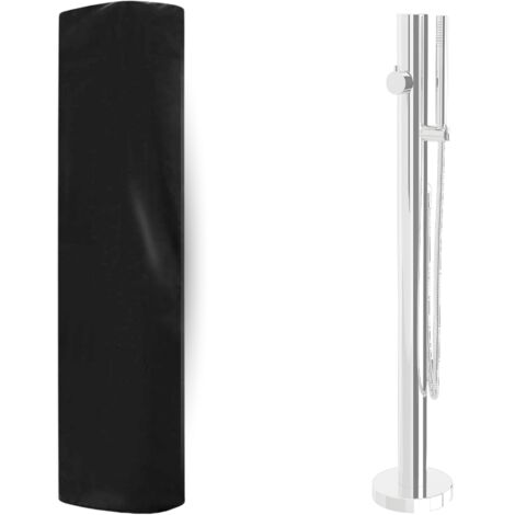 Fontana da giardino a colonna esterno in acciaio inox con cover impermeabile modello sambuco - confezione 1