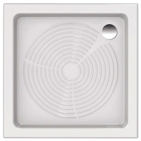 Piatto doccia in porcellana altezza 10 cm bianco quadrato o rettangolare o semicircolare misura l70 x p70 x h10 cm - confezione 1