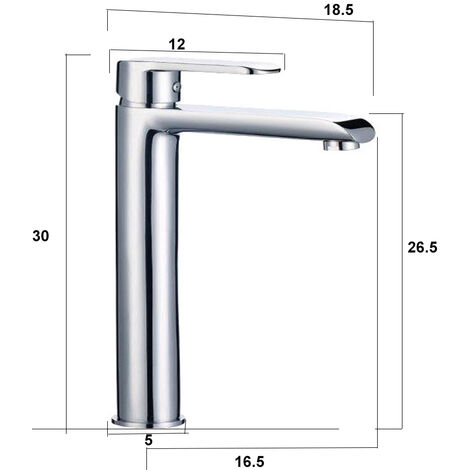 X001-1 - Miscelatori per Lavabo - - Rubinetto Miscelatore per lavabo bagno  completo di accessori X001-1