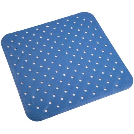 Tappeto tappetino doccia antiscivolo azzurro quadrato in gomma mod. Kino (1/3)