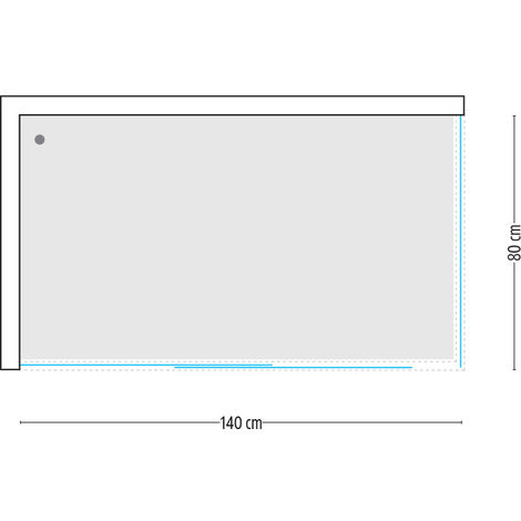 Ogomondo cabina doccia slide 2 lati trasparente 140x80 + piatto doccia  acrilico