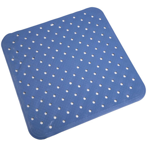 Ogomondo tappeto antiscivolo per doccia quadrato in gomma tinta blu -  confezione 1