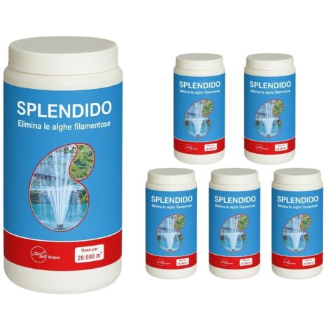 6 pezzi antialghe splendido per laghetto in polvere dose per 120000 litri (1/3)